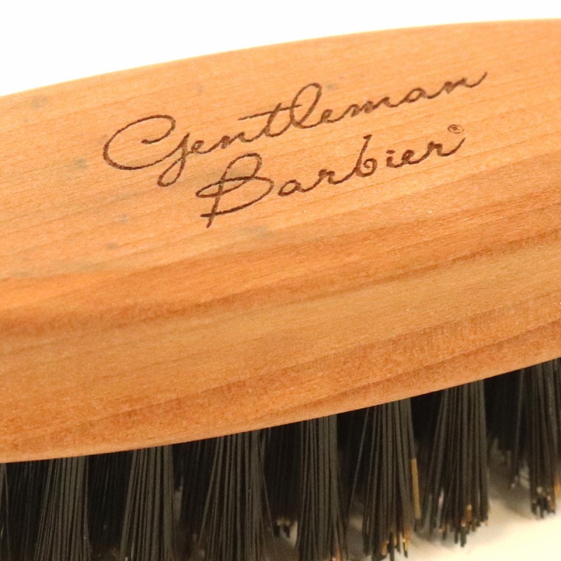 Brosse à barbe artisanale, Pur Sanglier et bois de Poirier - Gentleman Barbier