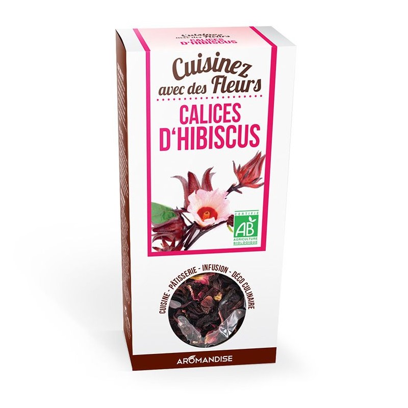 Fleurs à croquer BIO, Pétales d'Hibiscus - 30g - Aromandise
