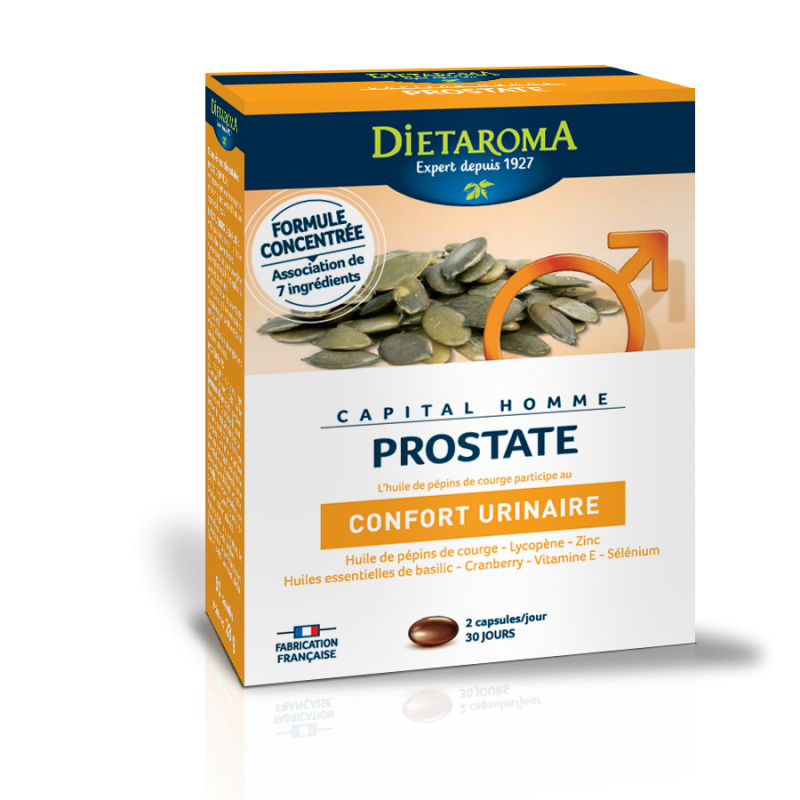 Capital homme prostate, confort urinaire - 60 capsules - Diétaroma