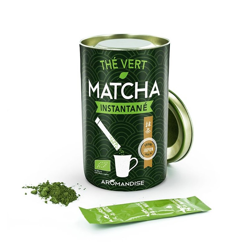 Thé vert Matcha BIO Japonais en sticks instantané - Aromandise