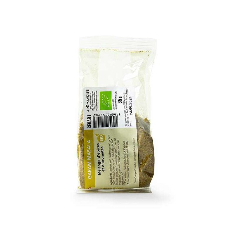 Garam massala biologico, Cellocompost Zero rifiuti - 35gr - Aromandise