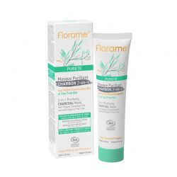 2 in 1 Reinigungsmaske (PURETE) mit Aktivkohle - 65ml - Florame