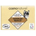Sapone al Latte di asina Bio + Karité Bio, senza profumo - 100g - Cosmo Naturel