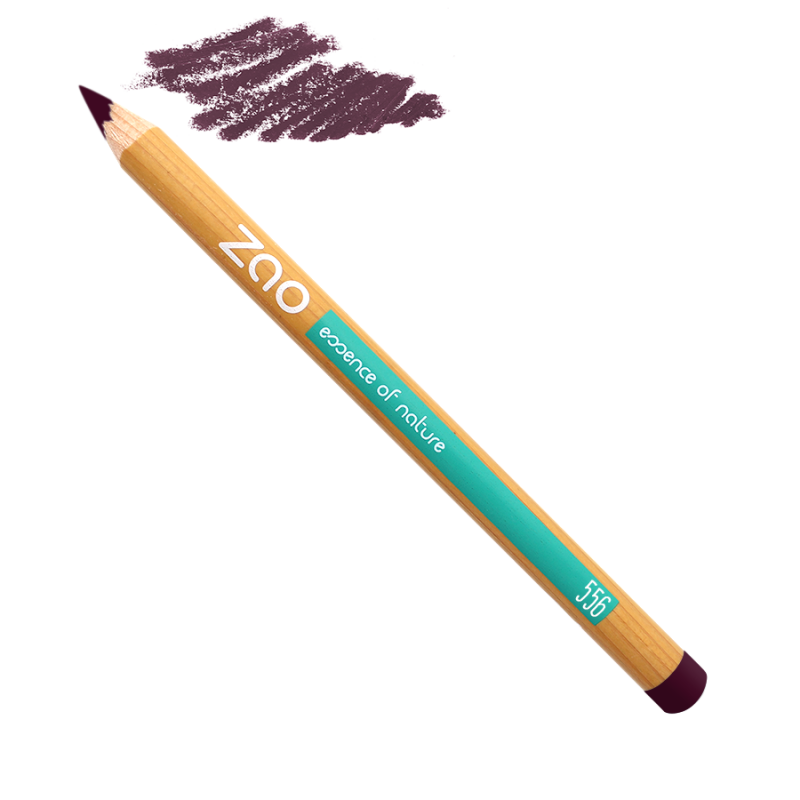 Crayons de maquillage, BIO & Vegan pour yeux, sourcils & lèvres - N° 556, Prune - Zao﻿