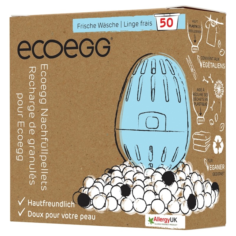 Uovo di lavaggio ecologico, Bucato fresco - 1 uovo equivale a 70 lavaggi - ECOegg