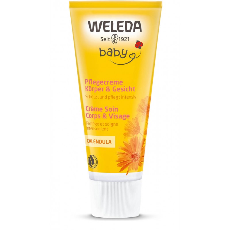 Crème Soin bébé au Calendula, Corps et visage, nourrit intensivement - 75ml - Weleda