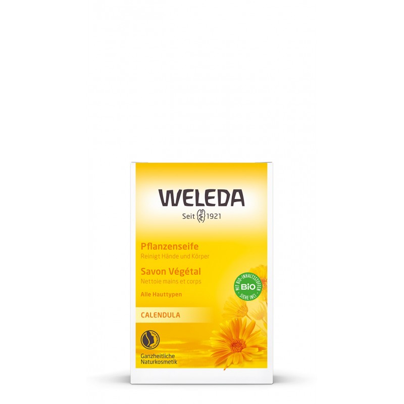 Savon végétal au Calendula, pour enfants et peaux délicates  - 100g - Weleda
