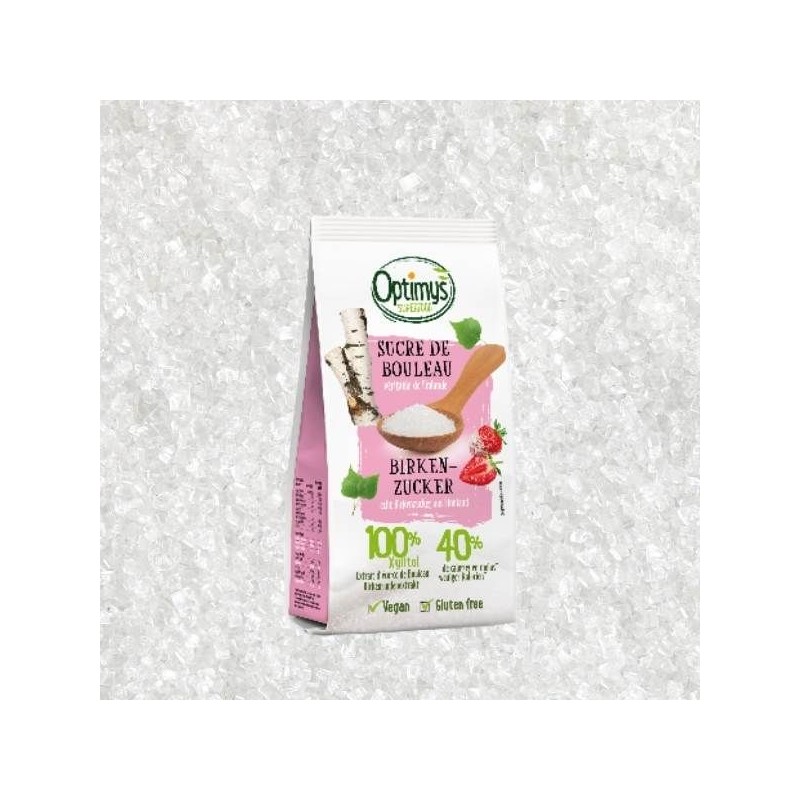 Xilitolo - Zucchero di betulla (sostituto dello zucchero) - 400g - Optimys