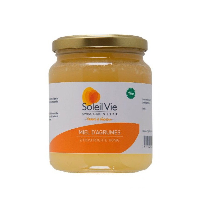 Miele biologico di agrumi dall'Italia - 500g - Soleil Vie