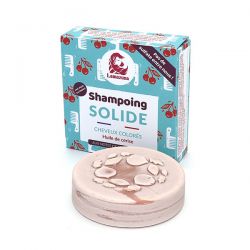 Festes Shampoo für gefärbtes Haar (ohne ätherische Öle) - Kirschöl - 70g - Lamazuna