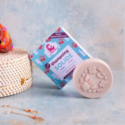 Festes Shampoo für gefärbtes Haar (ohne ätherische Öle) - Kirschöl - 70g - Lamazuna