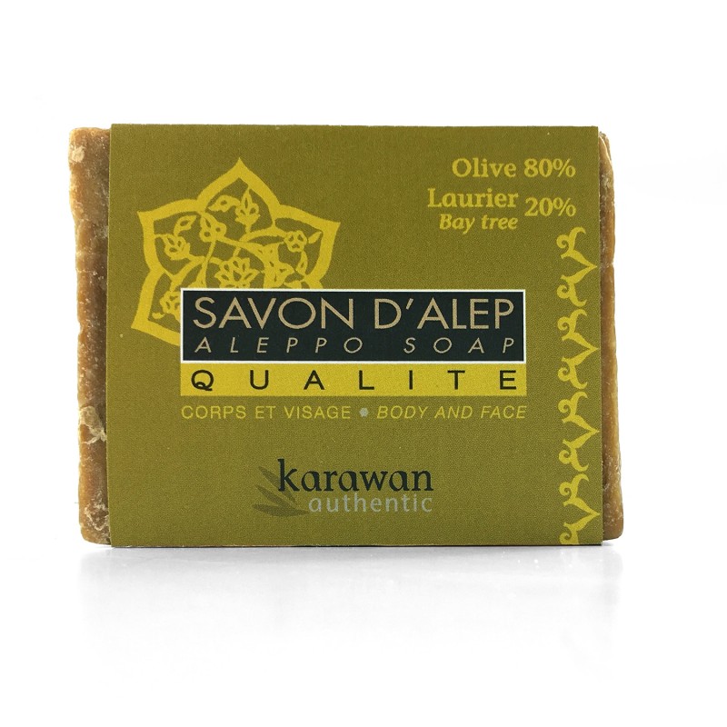 Savon d'Alep "Qualité" (20% huile de baies de laurier / 80% huile d'olive) - 200g - Karawan
