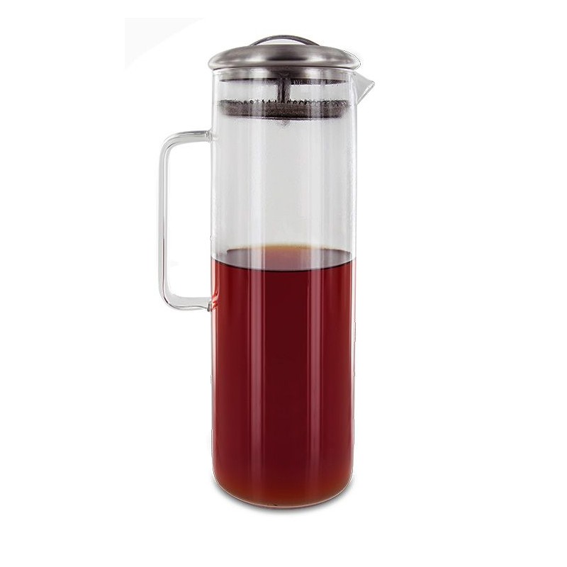 Glaskaraffe für Kaltaufguss mit herausnehmbarem Edelstahlfilter - 1,5 L - Aromandise