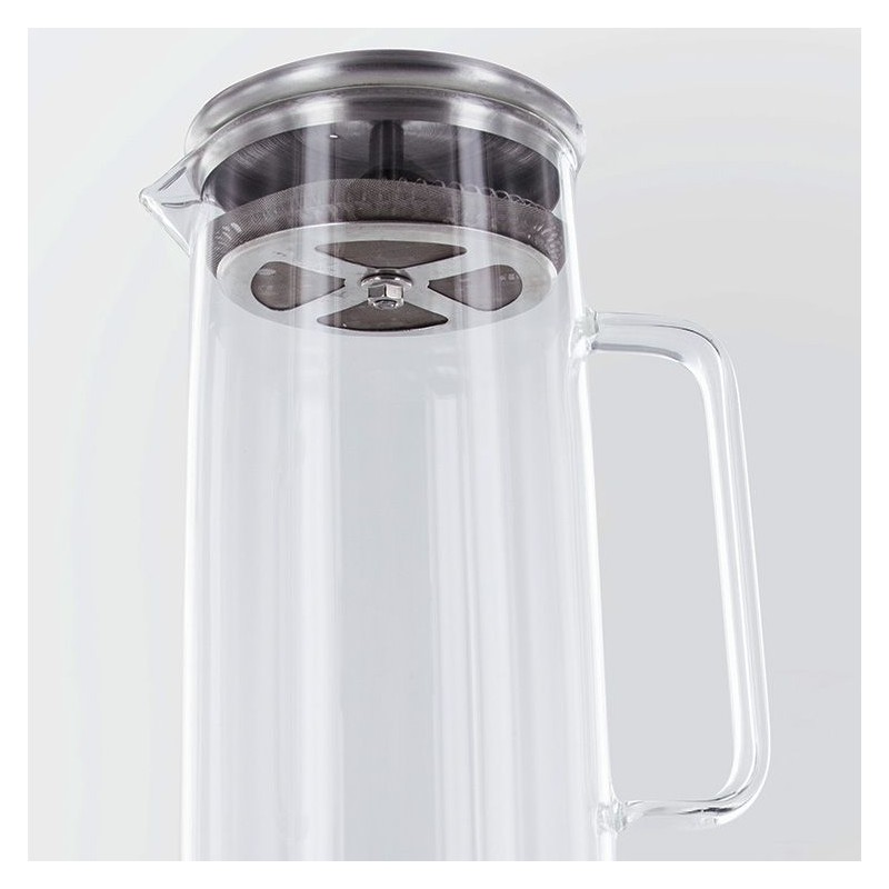 Caraffa di vetro per infusione fredda con filtro rimovibile in acciaio inossidabile - 1.5 L - Aromandise