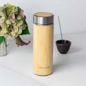 Gourde en bambou, avec double paroi et filtre en inox pour vos infusions - 450ml - Aromandise