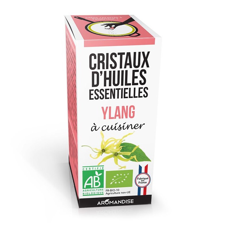 Cristalli di olio essenziale biologico per cucinare, Ylang - 10g - Aromandise