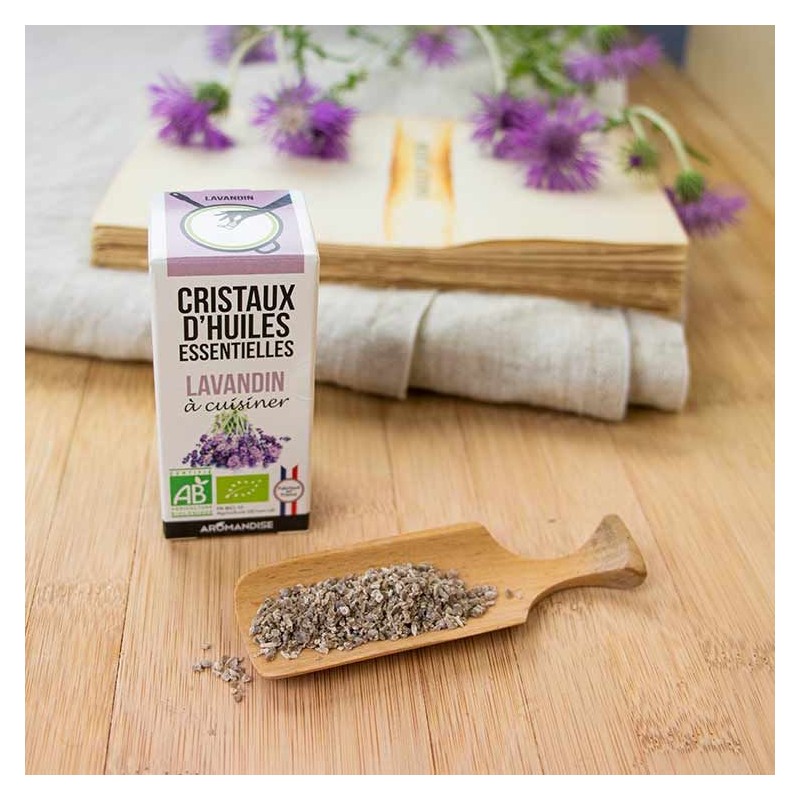 Cristalli di olio essenziale biologico per cucinare, Lavandin - 10g - Aromandise