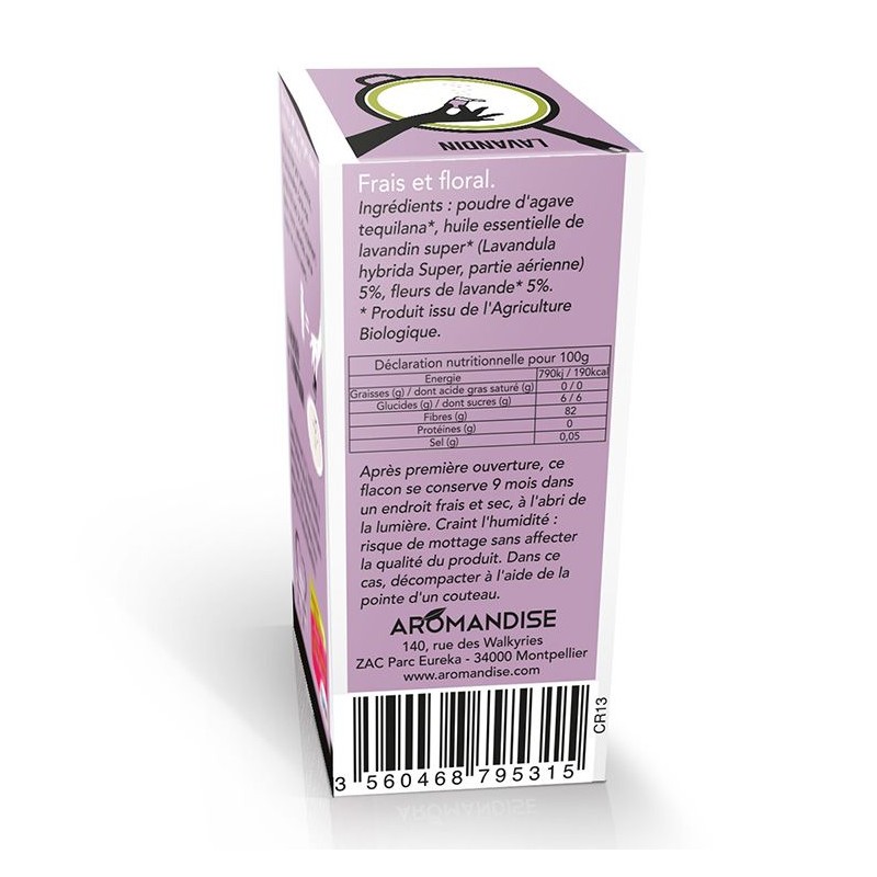 Bio Ätherisches Öl Kristalle zum Kochen, Lavandin - 10g - Aromandise