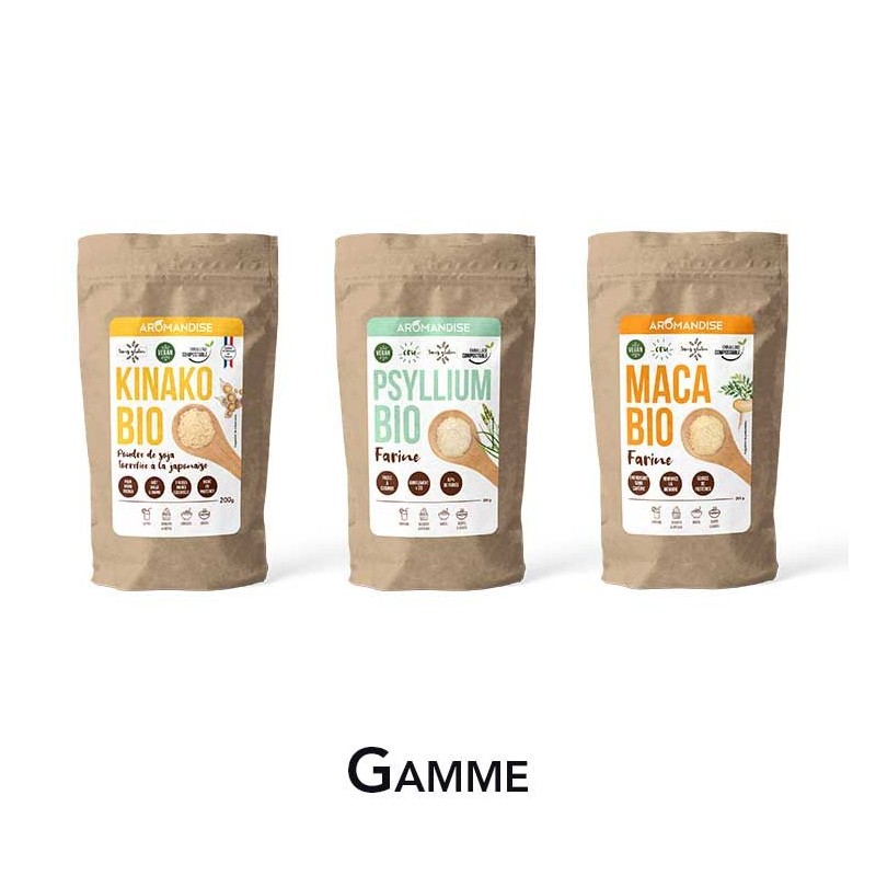 Kinako Bio - Poudre de soja torréfié à la Japonaise - 200g - Aromandise