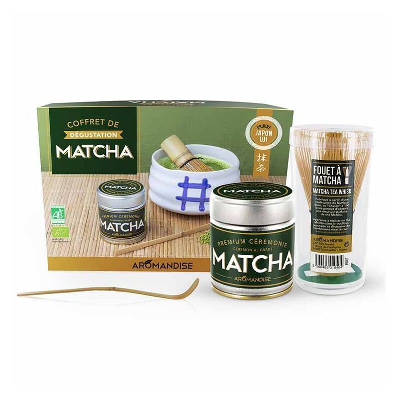 Set di degustazione della cerimonia del Matcha - Matcha, cucchiaio, ciotola e frusta - Aromandise