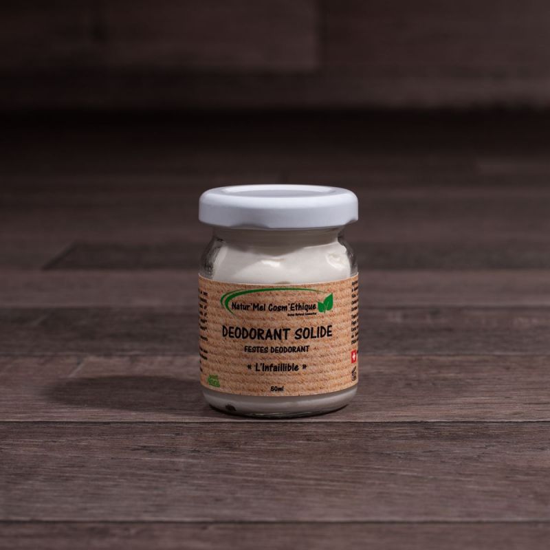Deodorante solido svizzero e biologico, L'infallibile con 3 agenti antibatterici - 50ml - Natur'Mel Cosm'Ethique