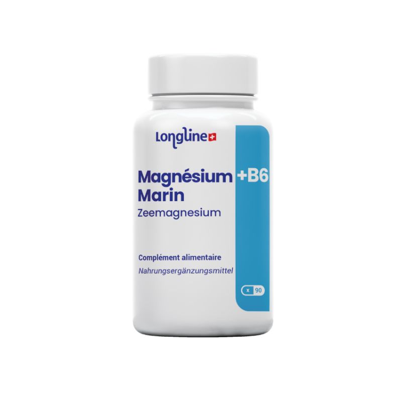 Magnesio marino + Vitamina B6 - 90 capsule - Longline