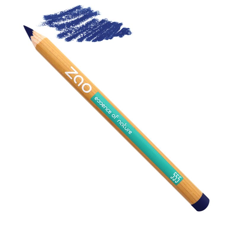 Crayons de maquillage, BIO & Vegan pour yeux, sourcils & lèvres - N° 555, Bleu - Zao﻿