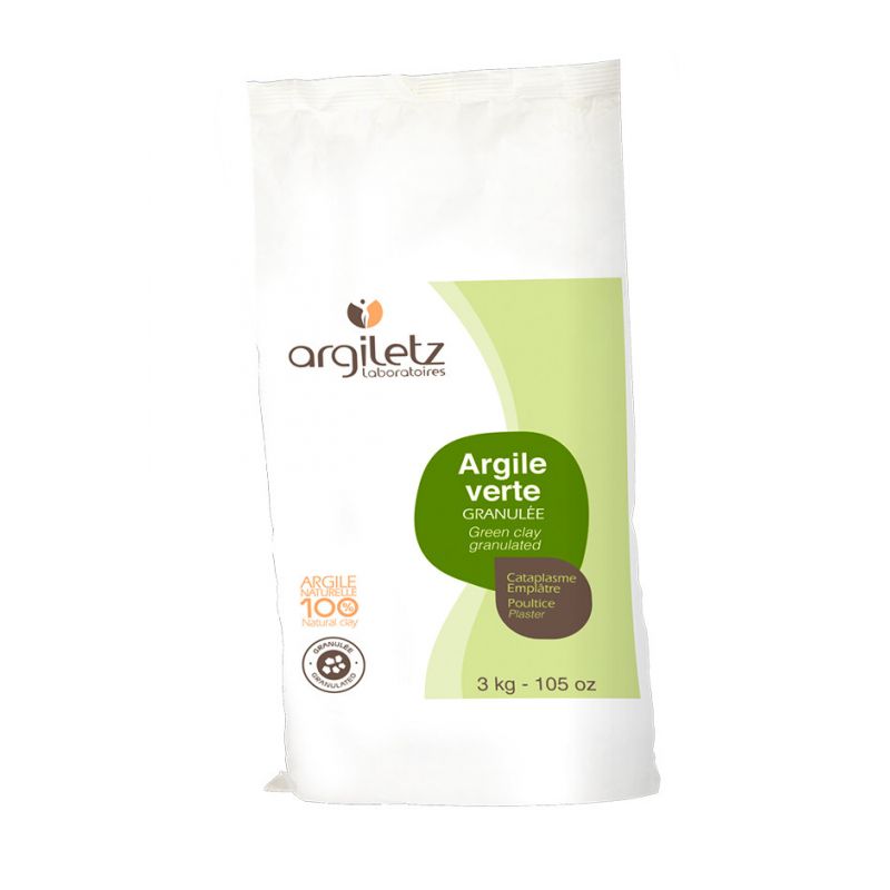 Granuli di argilla verde per cataplasma o cerotto - 3 kg - Argiletz