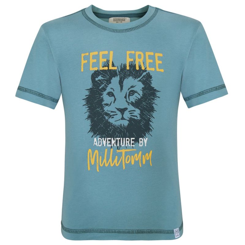 T-Shirt "LION" durable pour enfant (conçu en Allemagne, fabriqué au Portugal) - 4 tailles, 2 à 9 ans - MilliTom