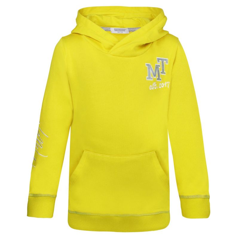 Nachhaltiges Kinder-Kapuzensweatshirt "Cool Sleeve" Gelb (hergestellt in Portugal) - 4 Größen, 2 bis 9 Jahre - MilliTomm
