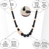 Collier d'allaitement (ou de portage) en silicone - Noir & Bois Irréversible Bijoux