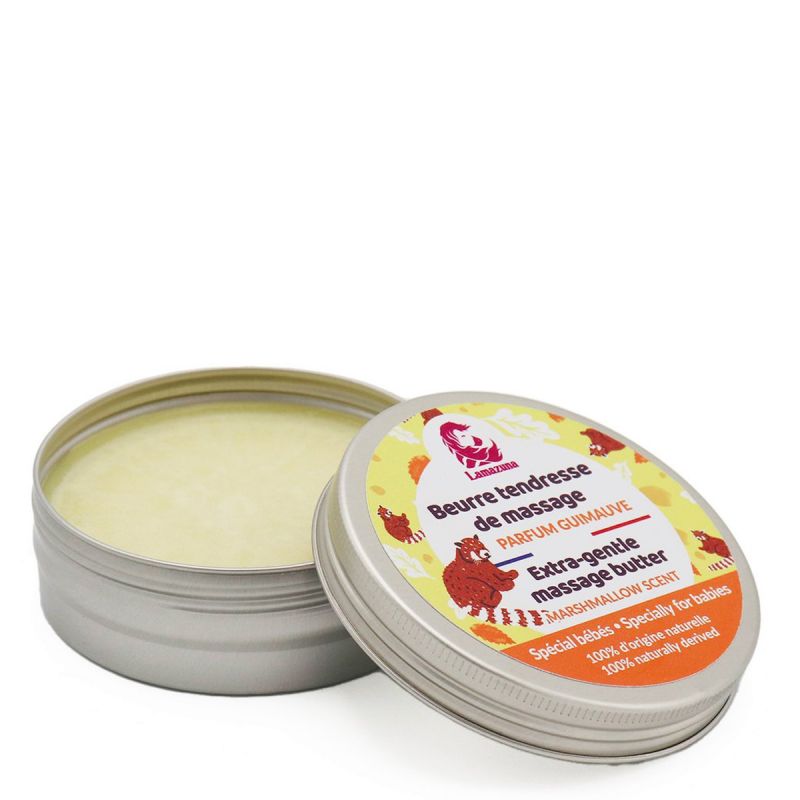 Beurre de massage BIO, extra-doux pour bébé, 100% naturel - 108g - Lamazuna