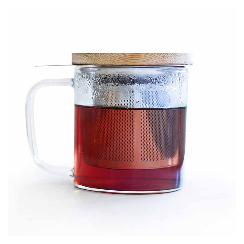 Mug aus Borosilikatglas mit Deckel und integriertem Filter - 0,35L - Aromandise