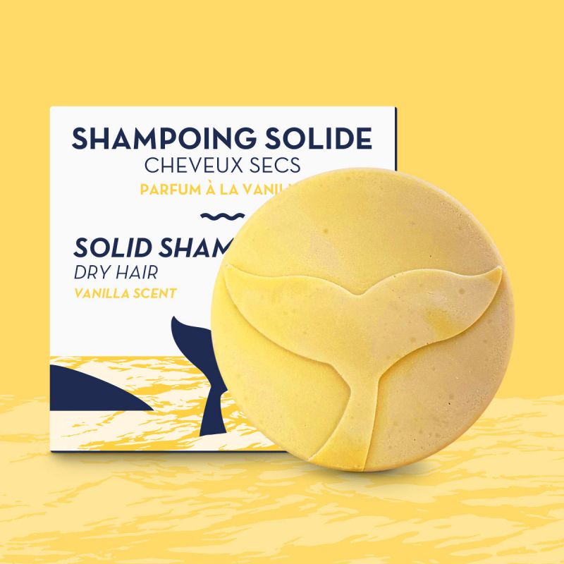 Festes Shampoo für trockenes Haar, Vanilleduft - 85g - The Green Emporium