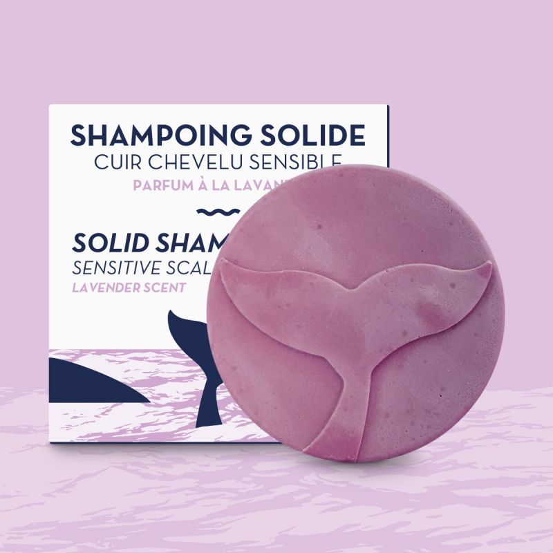 Shampoo solido per capelli sensibili, profumo di lavanda - 85 g - The Green Emporium