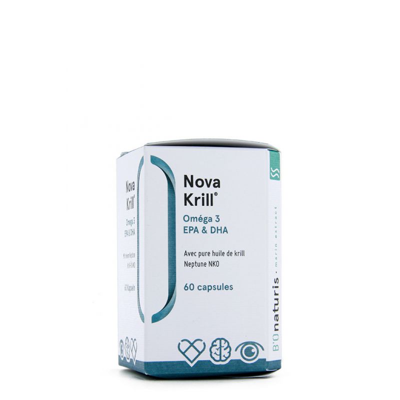 Nova Krill : Oméga 3, EPA & DHA - 60 Licaps - BIOnaturis