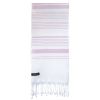 Fouta aus biologischer Baumwolle, Kollektion White Sand, White & Ginger - 90x160cm - Karawan