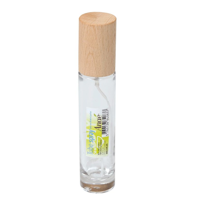 Glas-Spraytube mit Holzverschluss - 50ml - Anaé