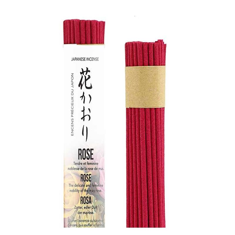 Rouleaux d'encens japonais court, Rose - 35x 30 min. - Les encens du monde