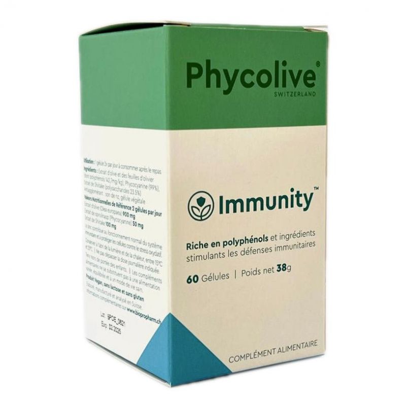 Phycolivie, rafforza l'immunità e protegge dallo stress ossidativo - 60 capsule - Phycolive Svizzera