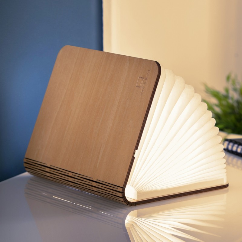 Smart Book Light, le livre lumineux intelligente en bois d'érable - Gingko Design