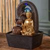 Fontana da interno - Bouddha Bhava (con statua e illuminazione a LED) - Zen'Light