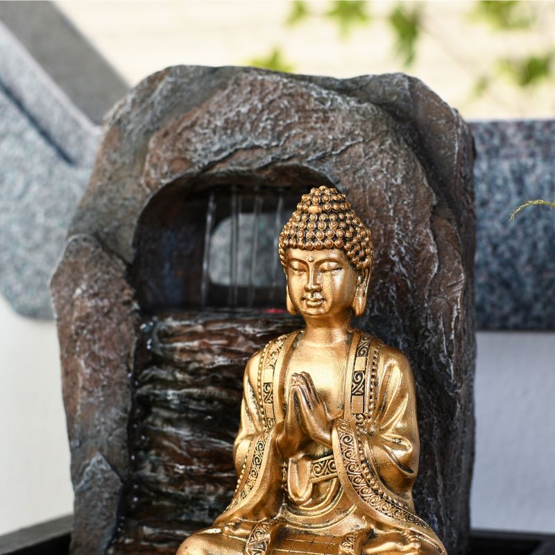 WANJIAJIA Fontana Zen da Interno Decorative Statua Buddha Mestieri