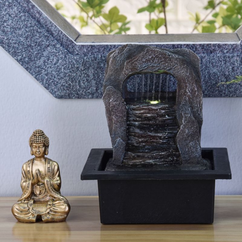Fontana d'acqua - Zen Dao (con Buddha e illuminazione a LED) - Zen'Light