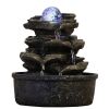 Zimmerbrunnen - Natur "Little Rock" (mit Kugel & LED-Beleuchtung) - Zen'Light