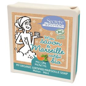 Mon Savon de Marseille BIO, Melon & Menthe - 100g - Secrets de Provence