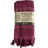 Fouta en coton biologique, Collection DOLCE (1 face éponge), Améthyste - 90x170cm - Karawan