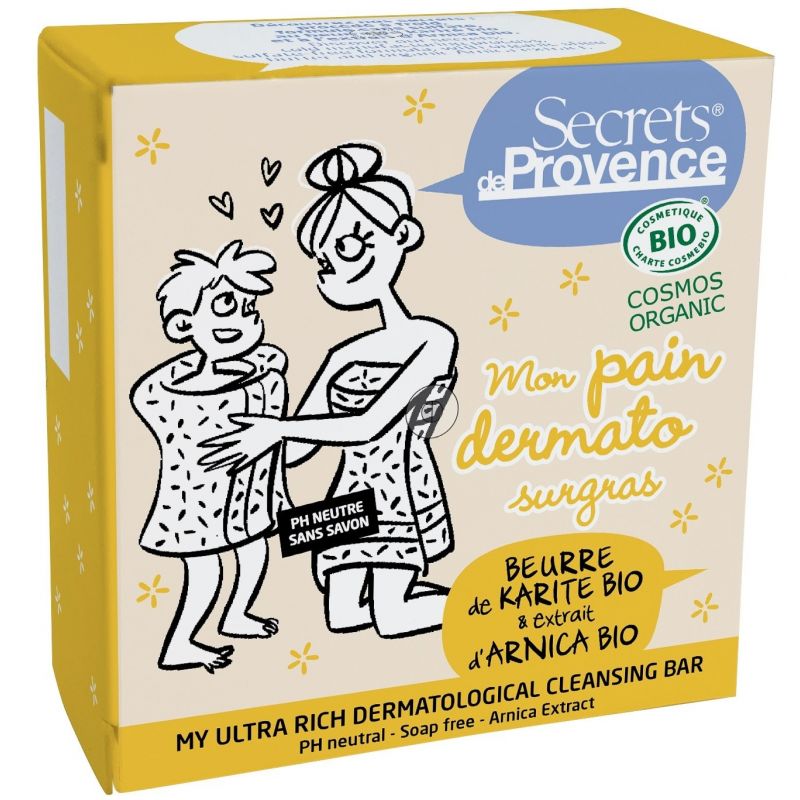 Meine dermatologische seifenfreie Bio-Surgras-Seife mit Karité & Arnikaextrakt - 89g - Secrets de Provence