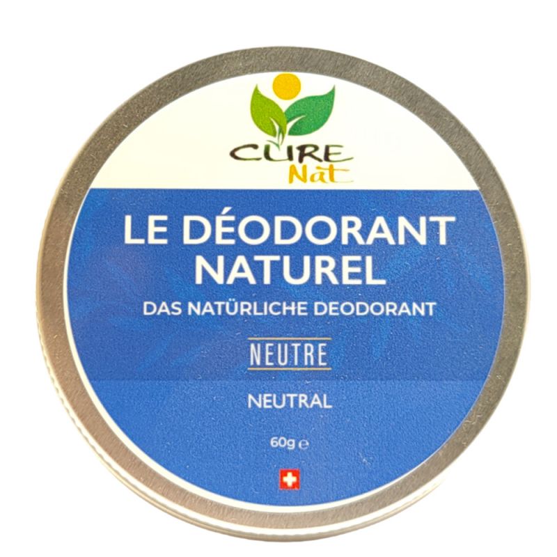 Bio-Creme Deodorant mit Bikarbonat, Neutral, parfümfrei - 60g - Curenat