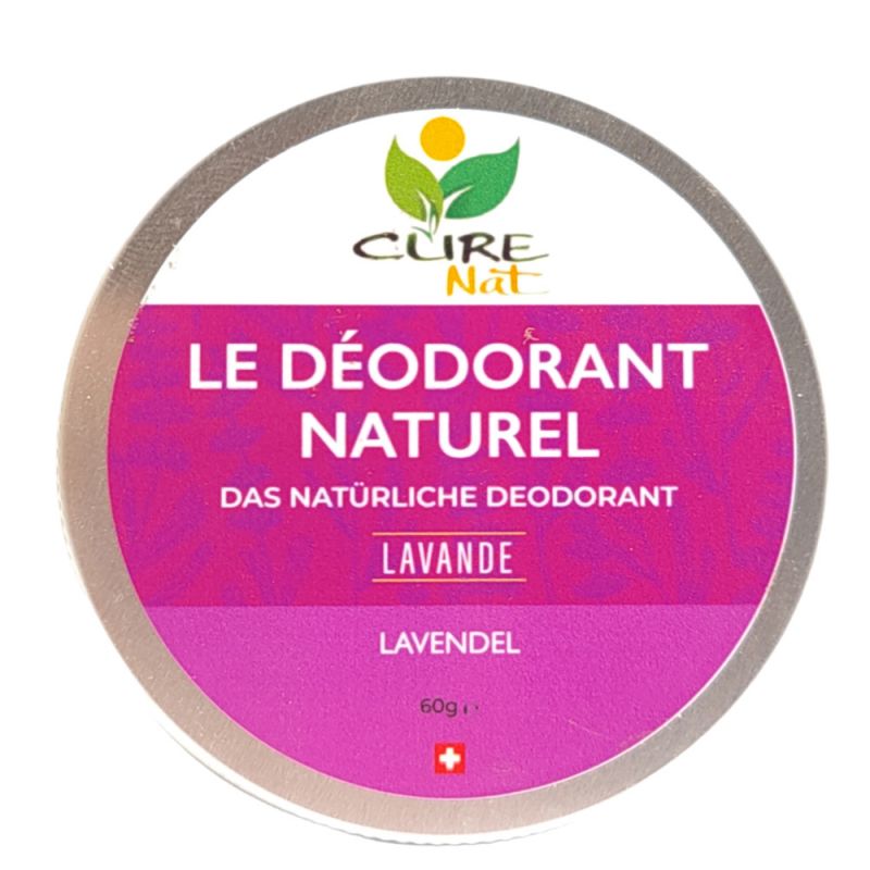 Bio-Creme Deodorant mit Bikarbonat, Lavendel - 60g - Curenat